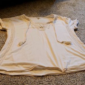 Cream tunic shirt